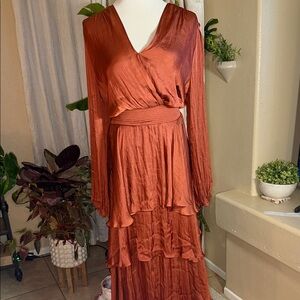 Steve Madden Copper Long Sleeve Dress
